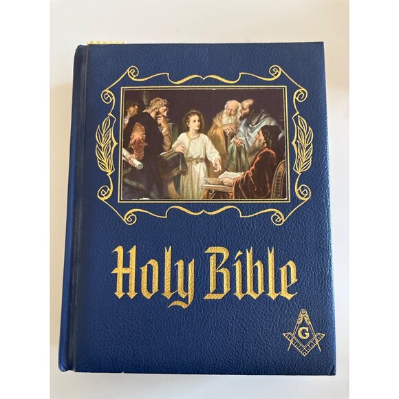Masonic Bible King James Version Illustrations & Historical Masonic Features - Picture 1 of 16